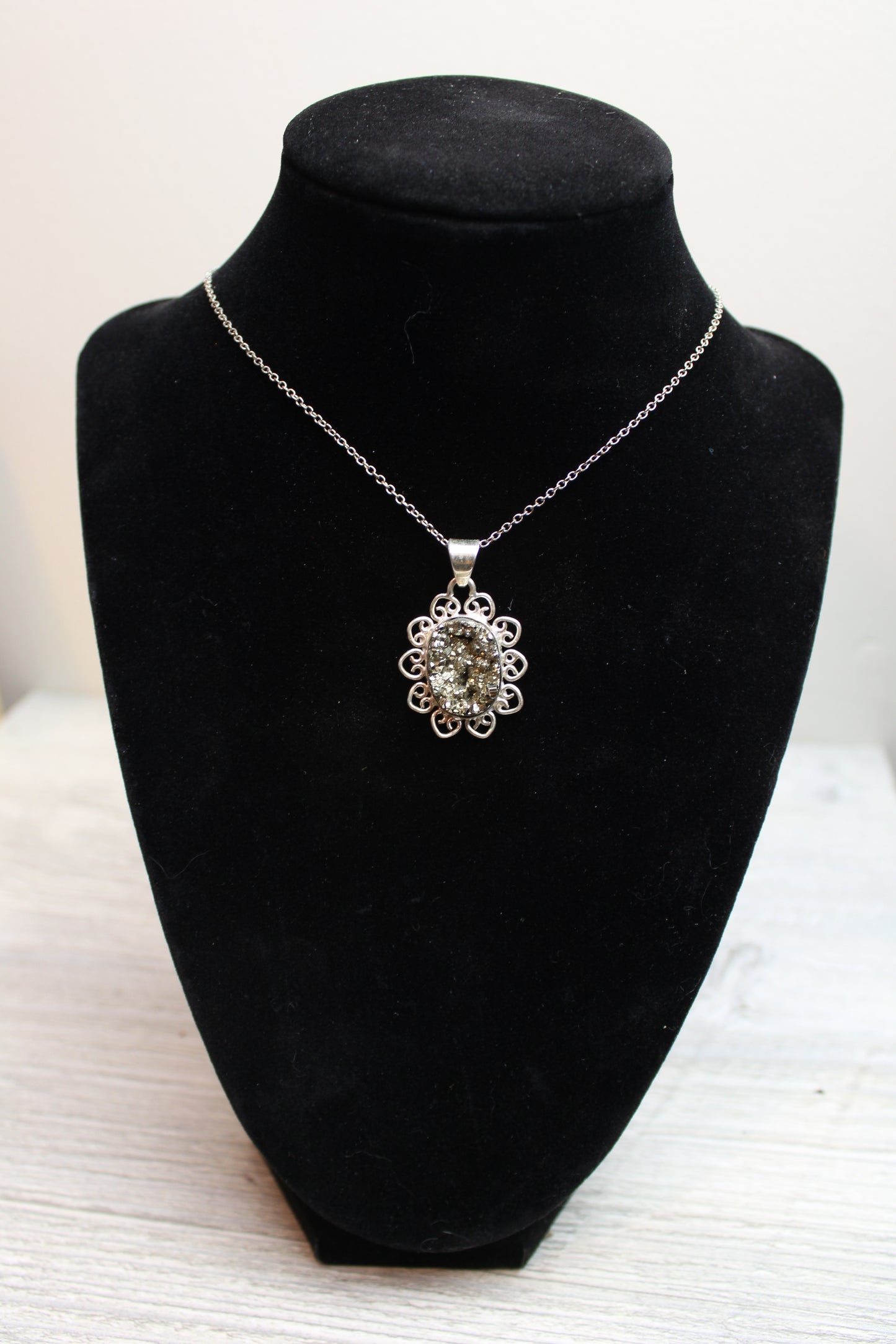 pirite pendant in 925 silver