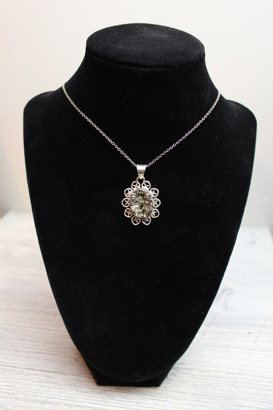 pirite pendant in 925 silver