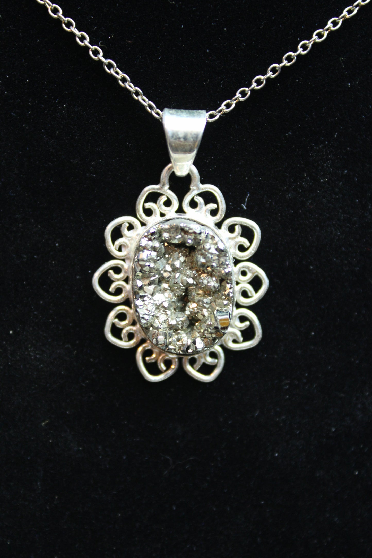pirite pendant in 925 silver