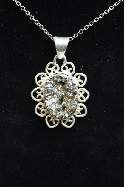 pirite pendant in 925 silver