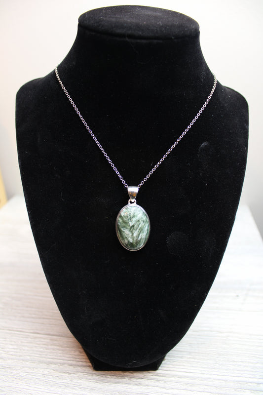 Seraphinite Pendant in .925 silver