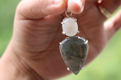 Labradorite and Moonstone Pendant